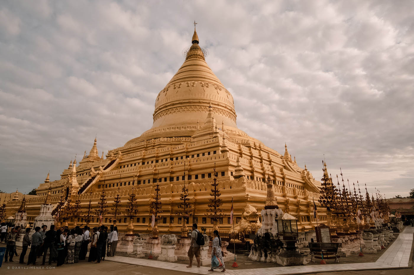 Shwezigon pagoda, a gold plated pagoda built by the founder of the Bagan empire
